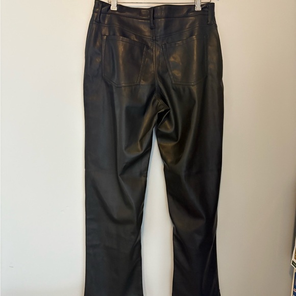 Hollister Ultra High Rise Black Faux Leather Straight Leg Pants Size 32 - Picture 3 of 7